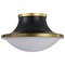 Nuvo Lafayette 1-Light Flush 18 in. Matte Black/Natural Brass White Opal Glass 60/7906 - alternate 3